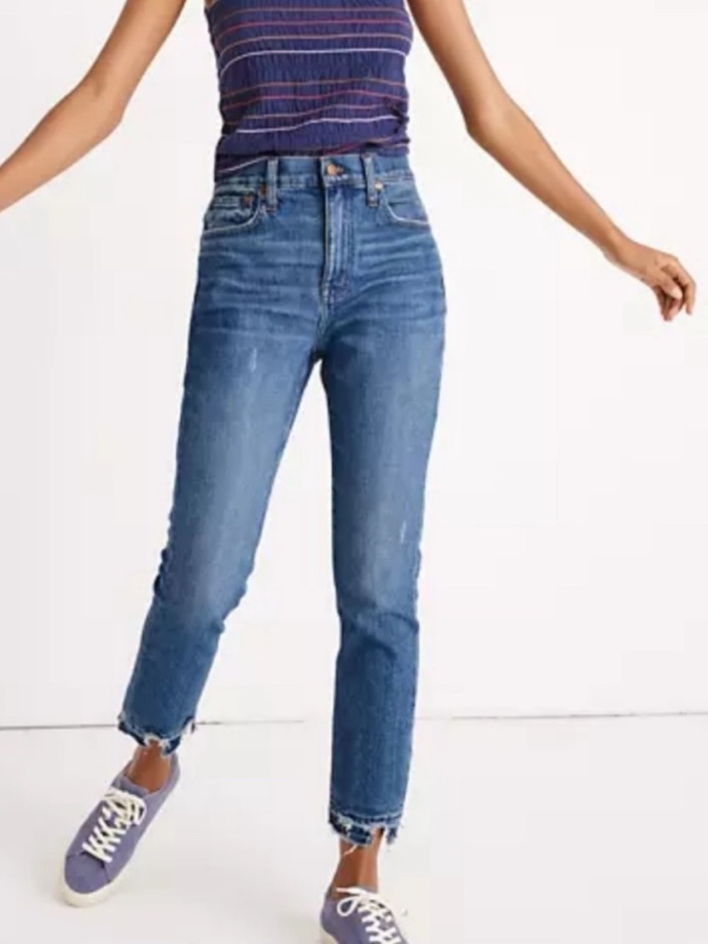 RARE!! Madewell High-Rise Slim “Boyjean” Women's Jeans in Medium Blue